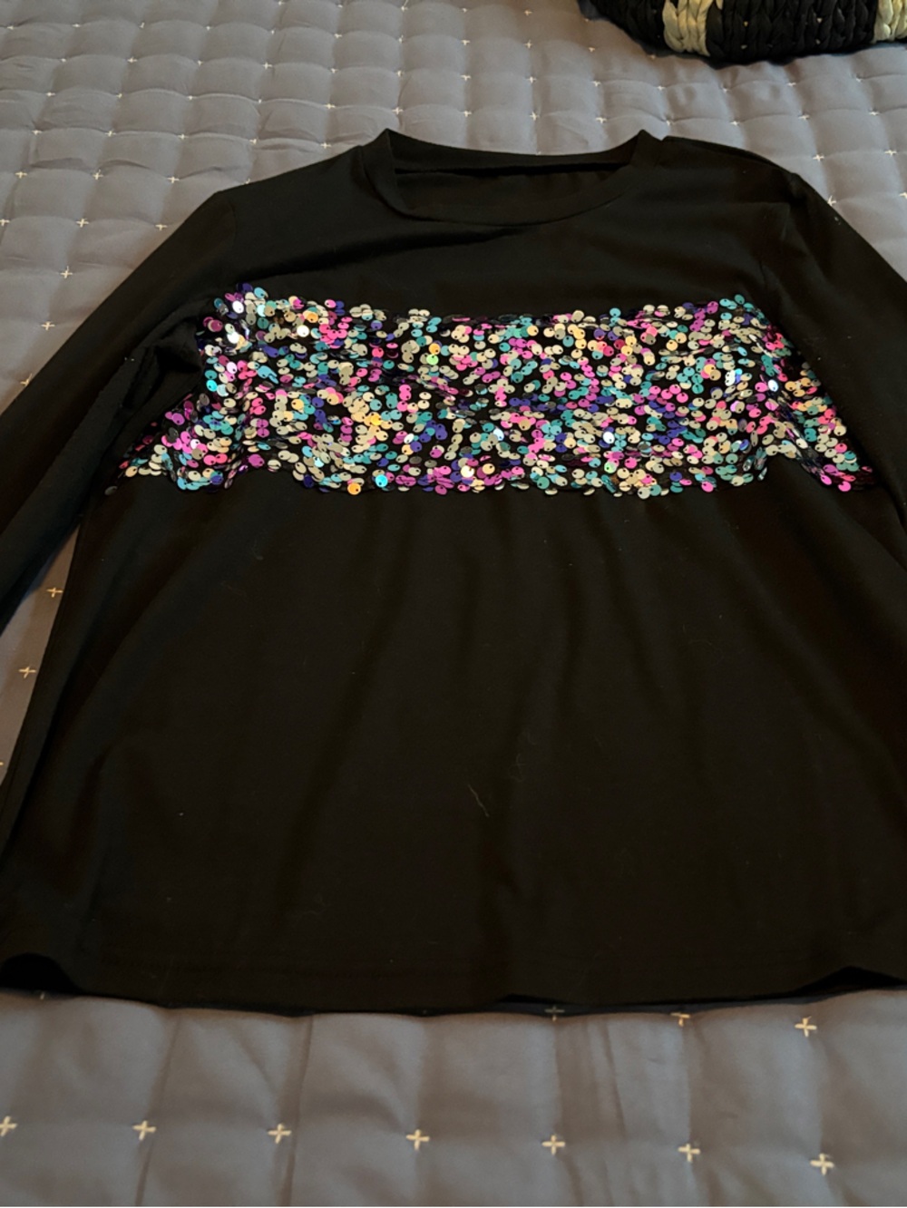 SHEIN Sequins/sparkly long sleeve tee